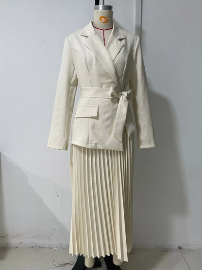 Plus size blazer-style pleated dress, view 7