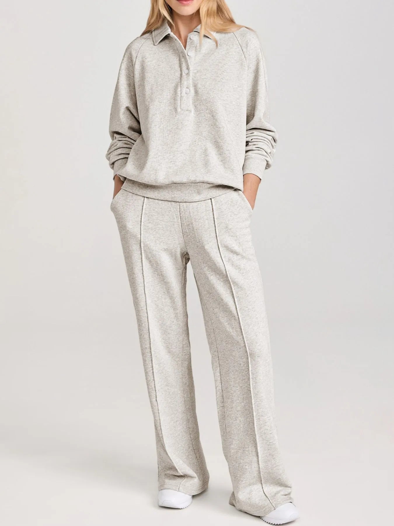 Sweatshirt and High Waist Pants Active Set