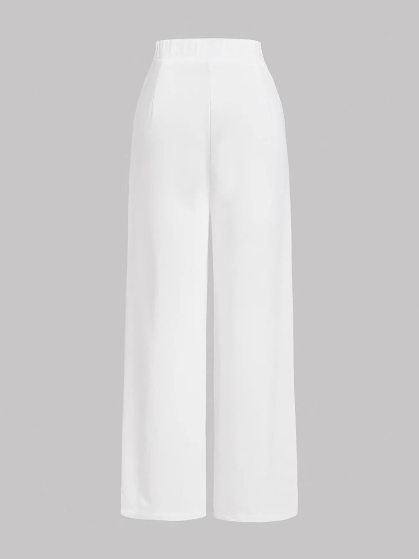 High-Waisted White Wide Leg Pants