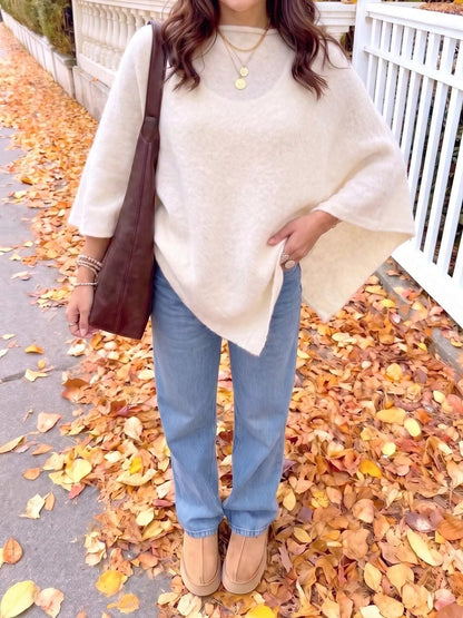 Brushed cape sweater, view 5