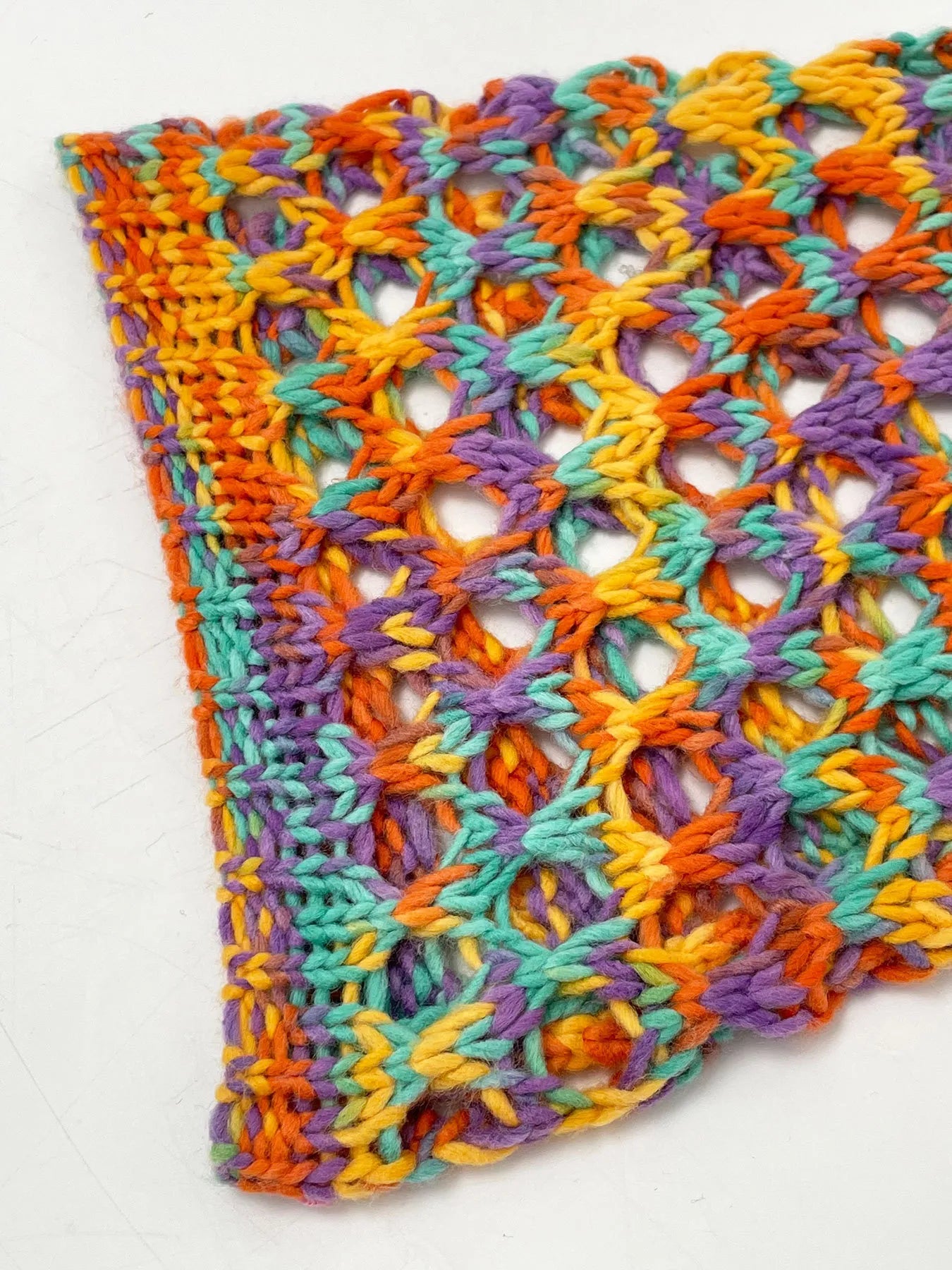 Rainbow Crochet Cropped Sweater