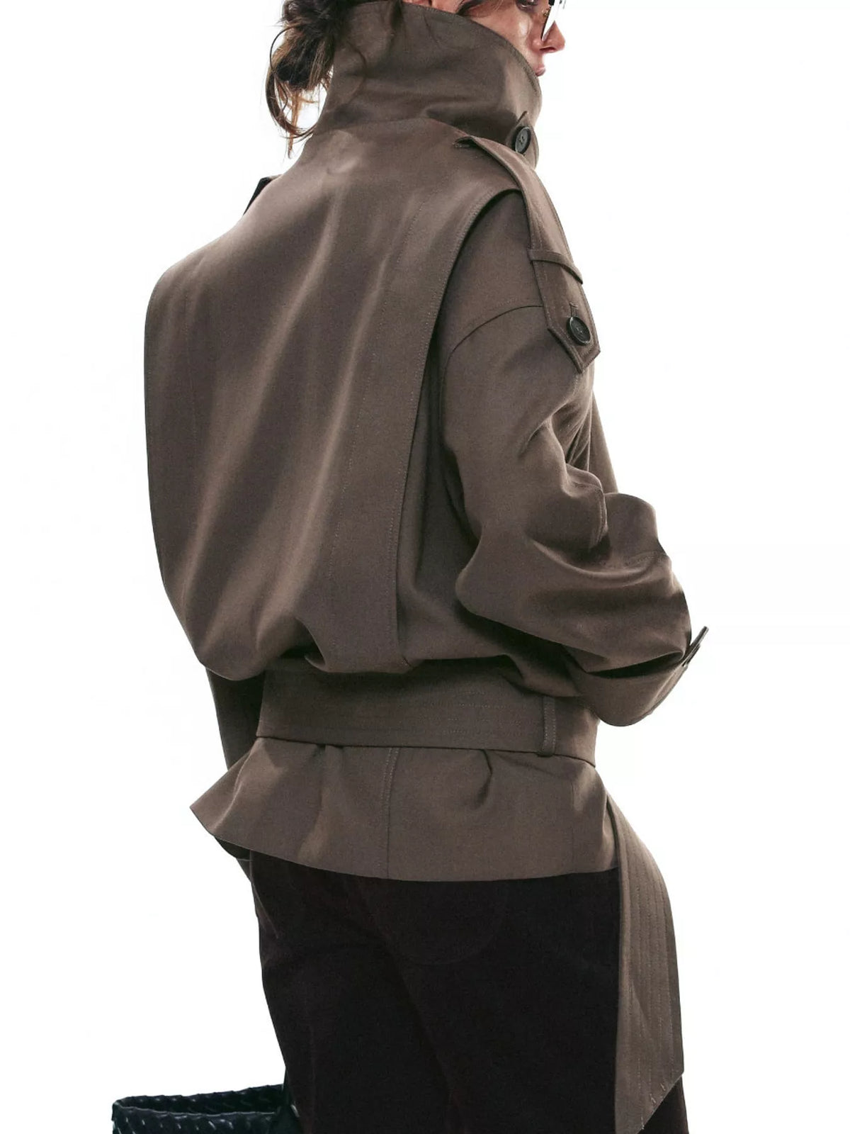 Belted trench jacket, view 3