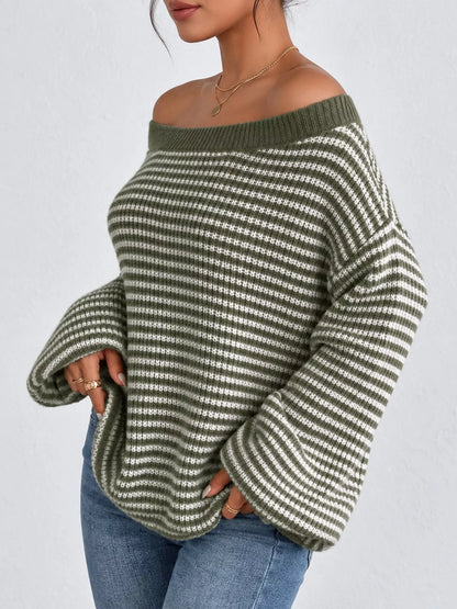 Plus size boat neck sweater, view 14