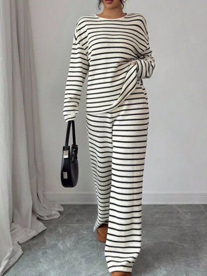 Plus size relaxed top & pants set, view 5