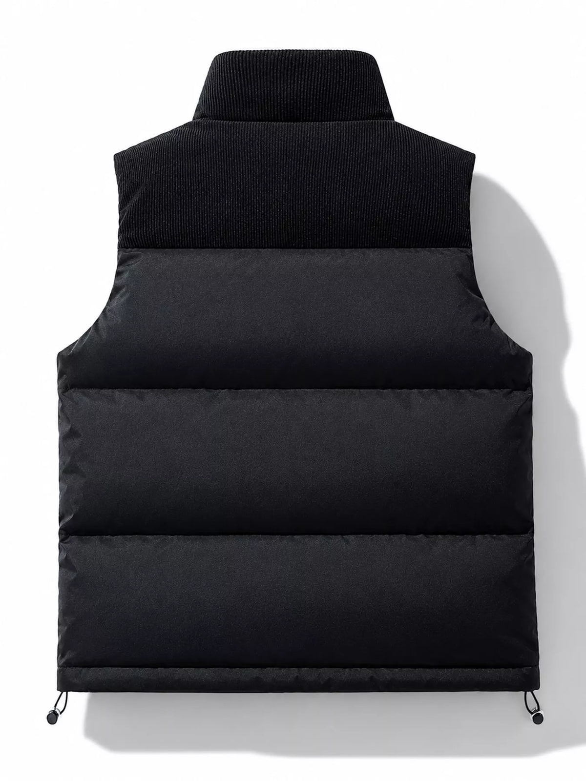 Men's corduroy patchwork puffer vest, view 6