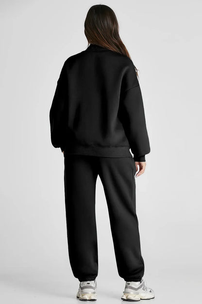 Quarter Zip Long Sleeve Top & Pants Set