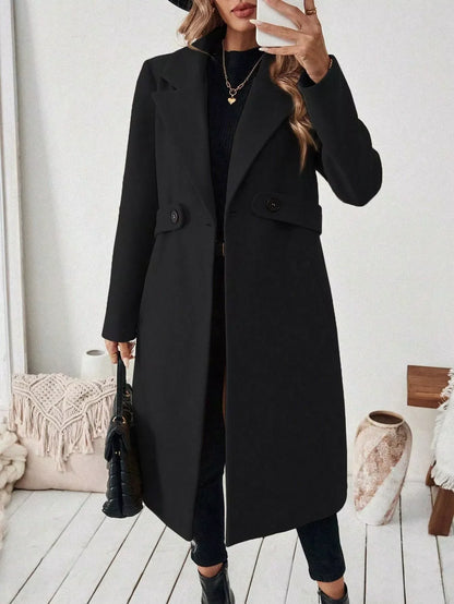Single-Button Longline Coat