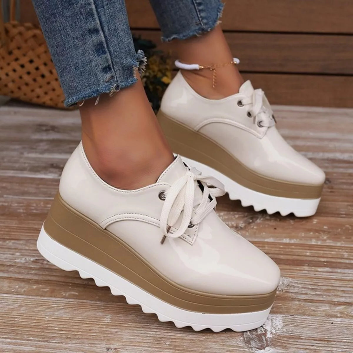 Lace Up Platform Sneakers