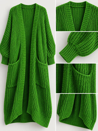 Chunky knit openwork cardigan, view 4
