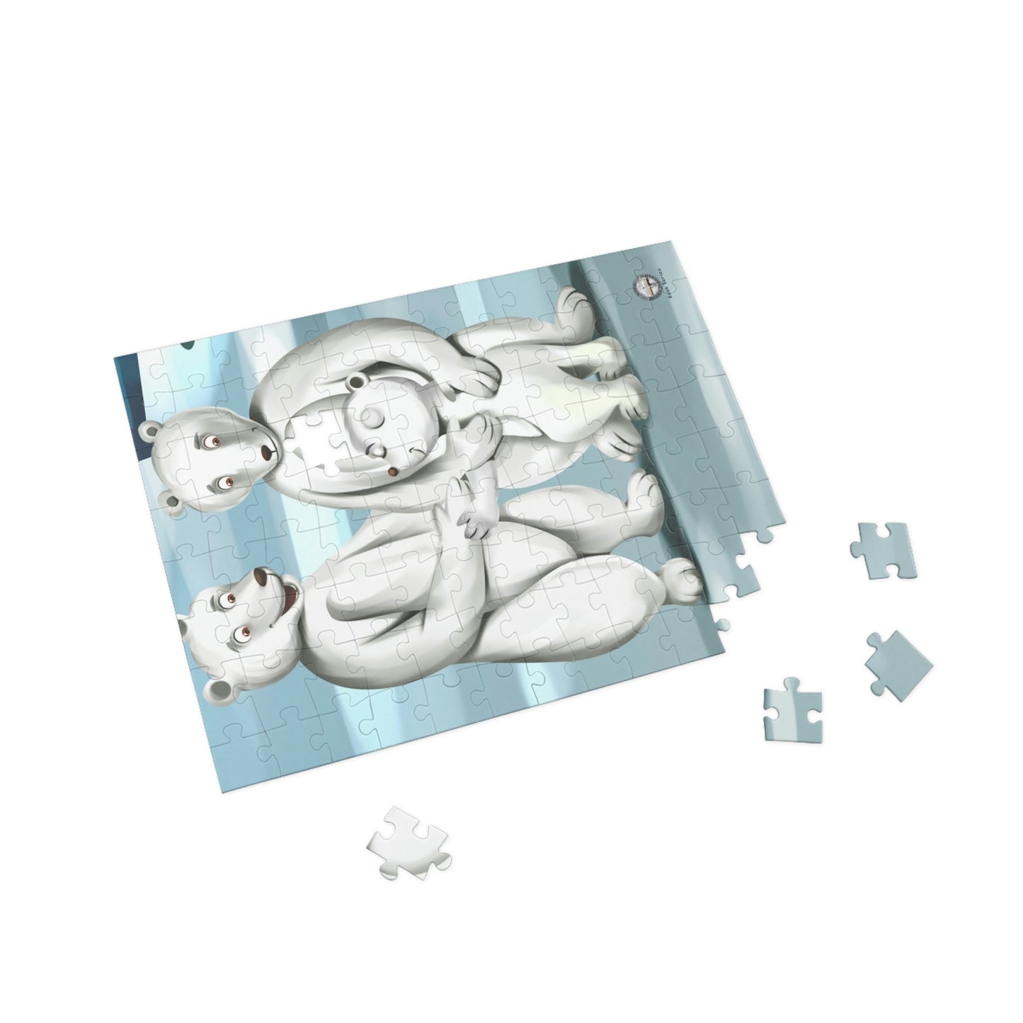 Poro the Polar Bear Family Jigsaw Puzzle (96, 252, 500, 1000-Piece)