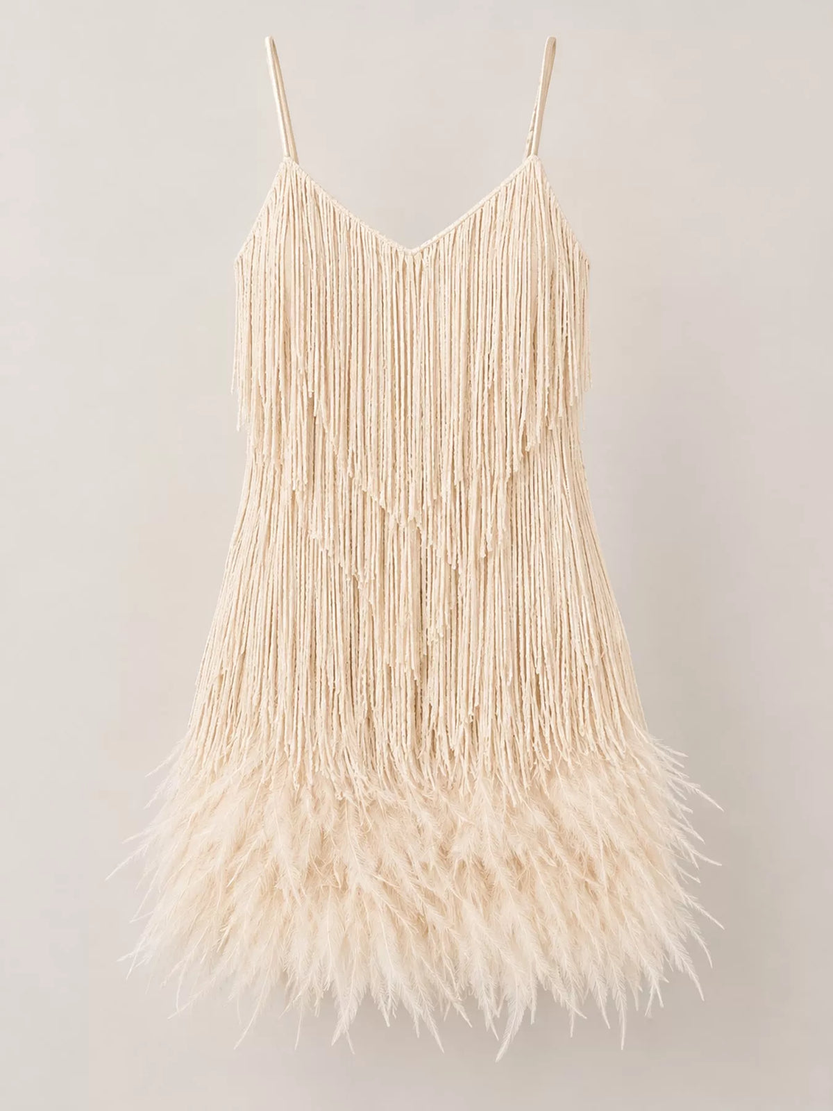 Feather fringe sequin dress, view 45