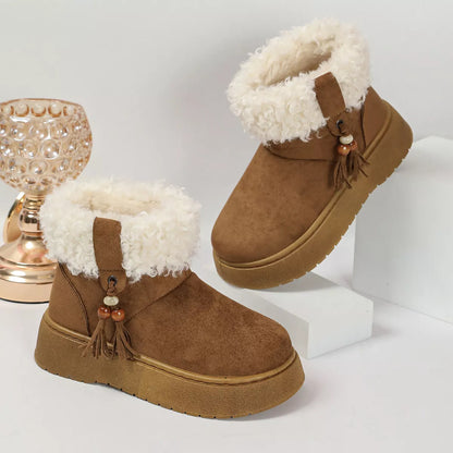 Round Toe Faux Fur Lined Boots