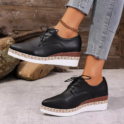 Point Toe Lace Up Sneakers