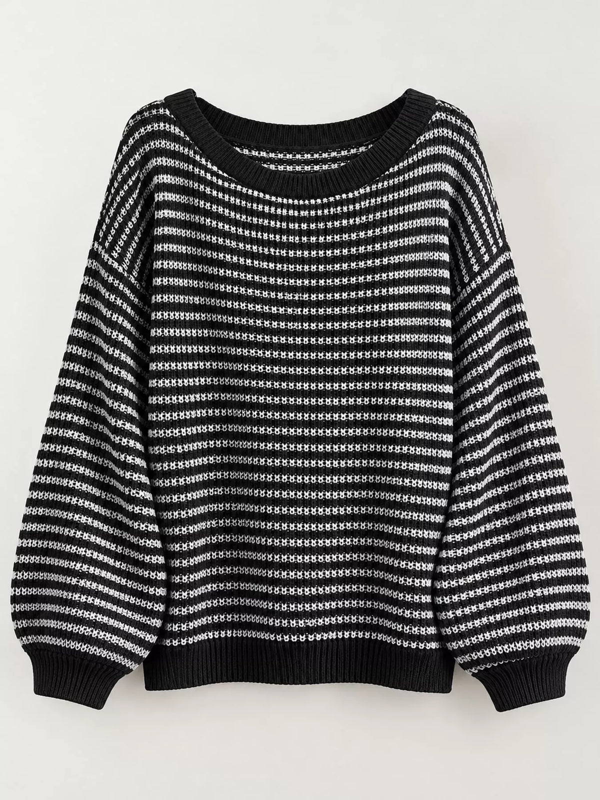 Plus size boat neck sweater, view 20