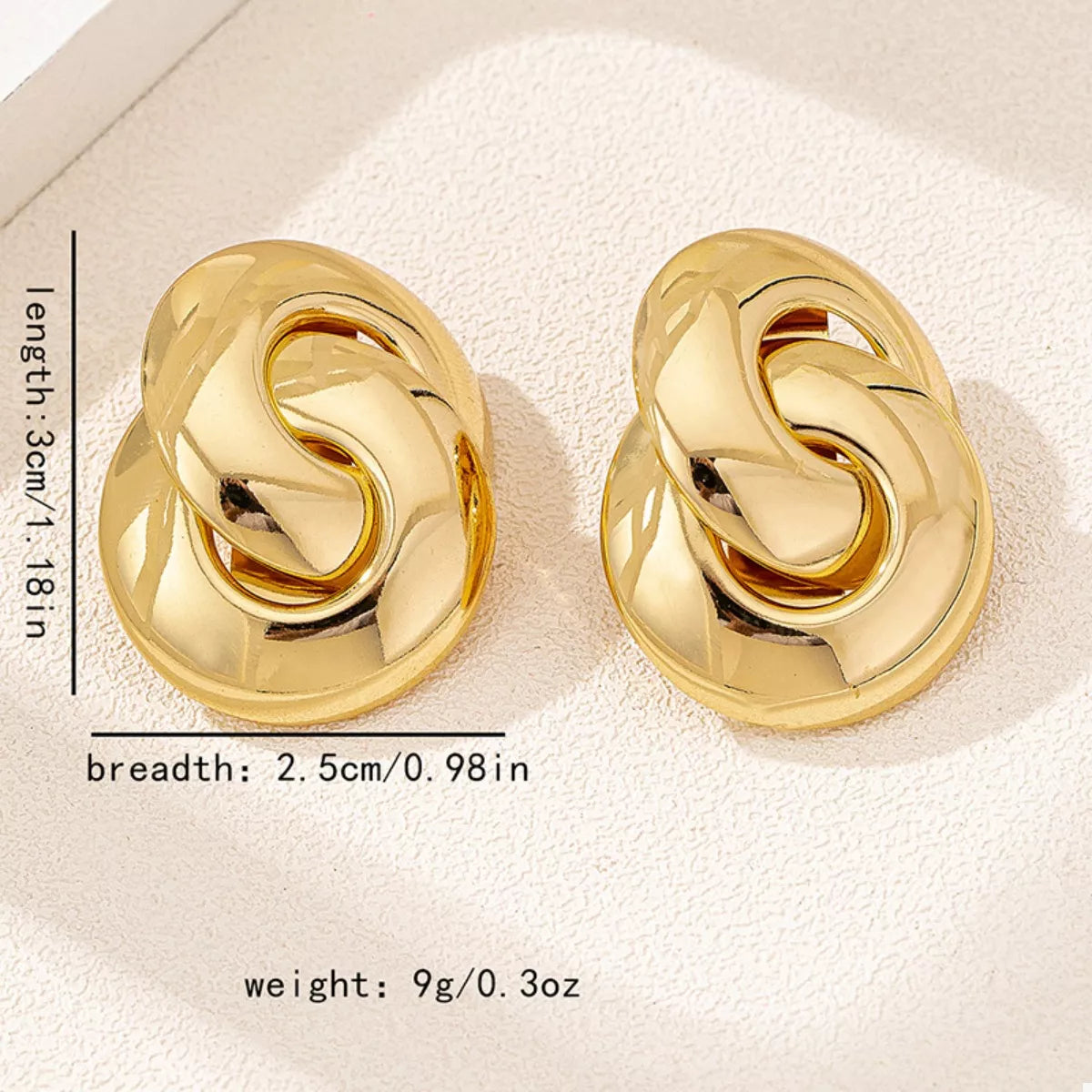 Chunky Knot Stud Earrings