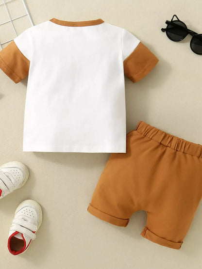 Children's Striped T-shirt and Shorts Set