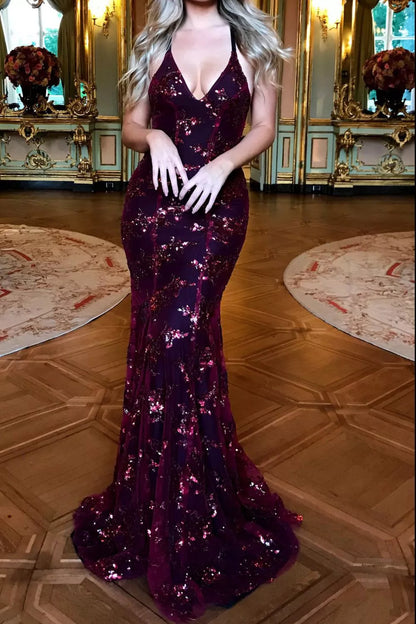 Sequin Tie Back Maxi Dress Plus Size