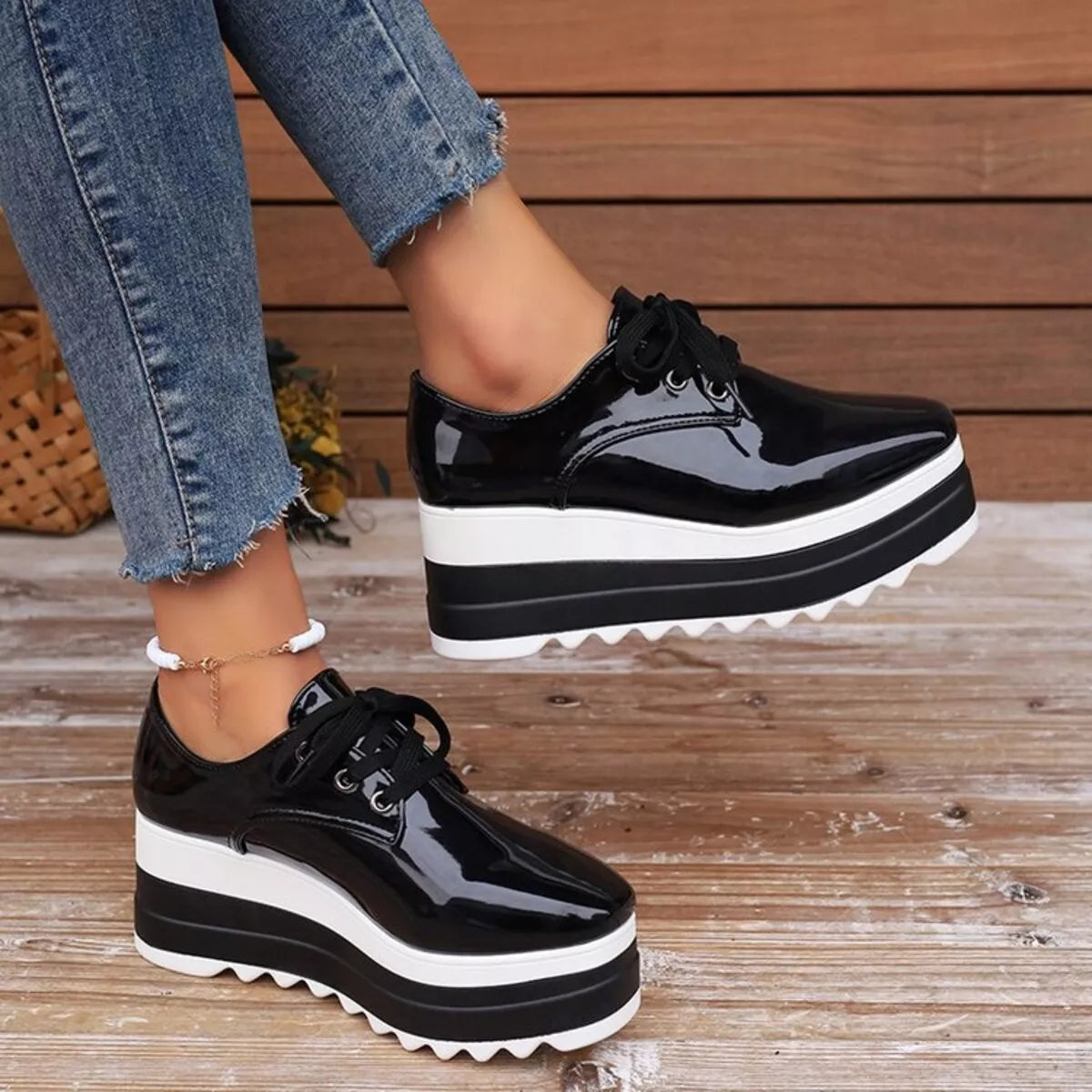 Lace Up Platform Sneakers