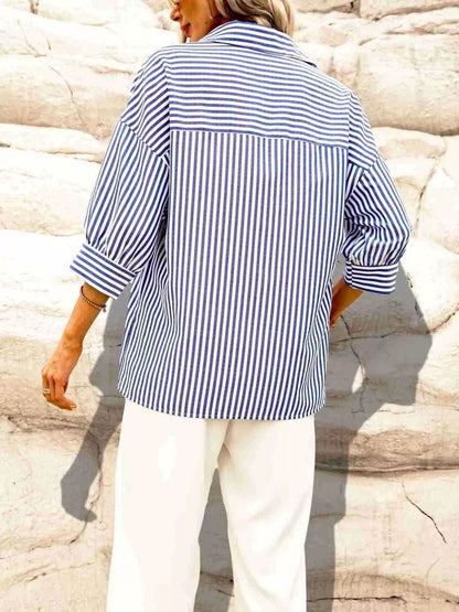 Striped Button-Down Shirt