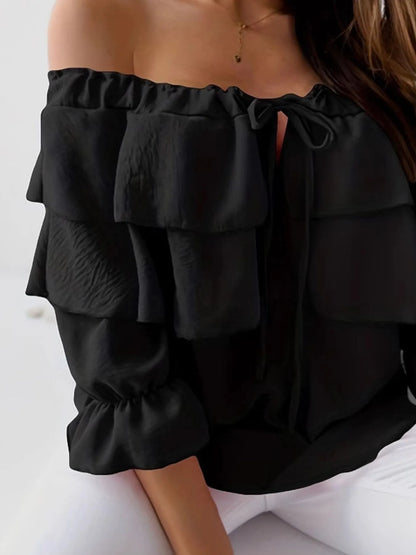 Ruffled Off-Shoulder Blouse