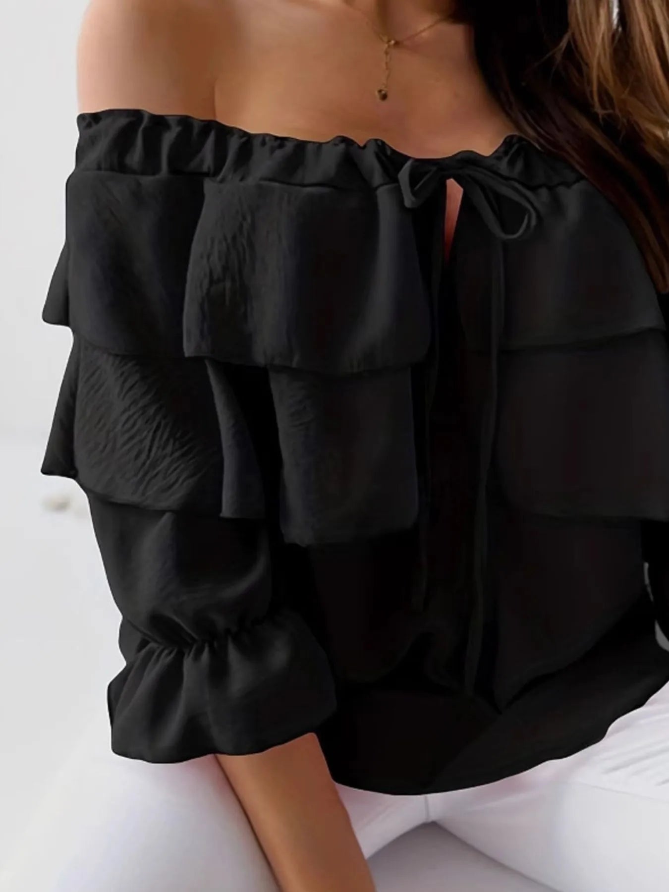 Ruffled Off-Shoulder Blouse