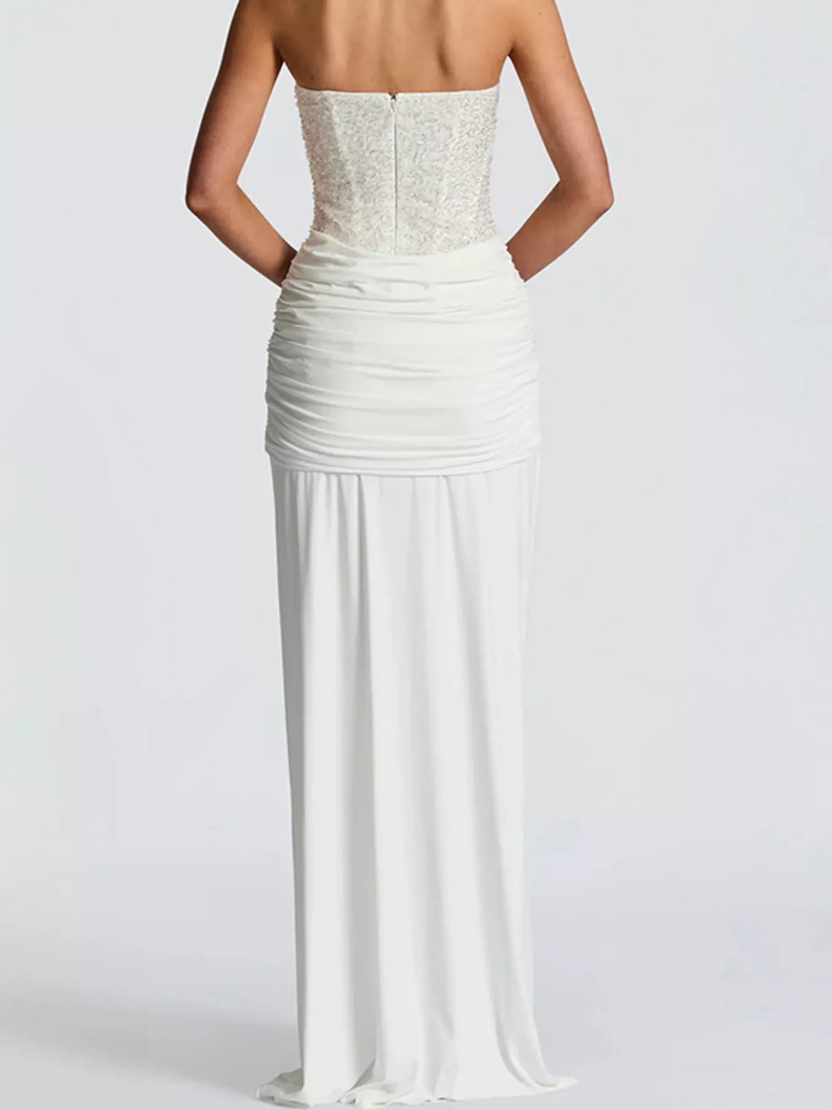 Sequin corset maxi dress, view 6