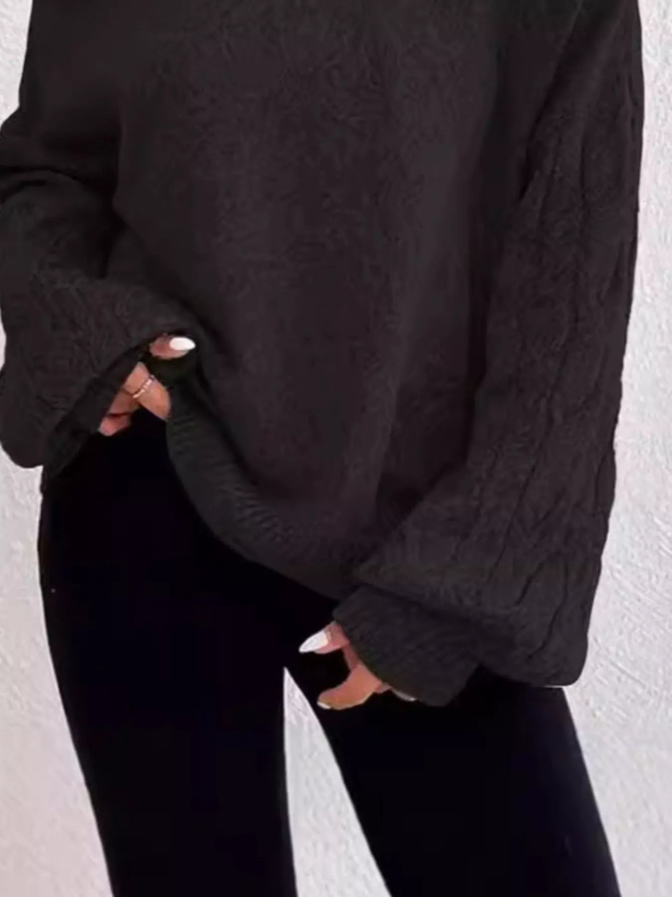 Cold Shoulder Turtleneck Sweater