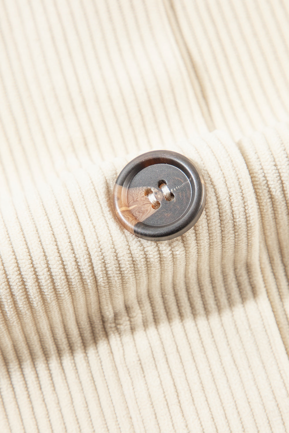 Drawstring Button Up Hooded Jacket