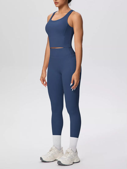 Scoop Neck Tank & High-Waisted Leggings Set