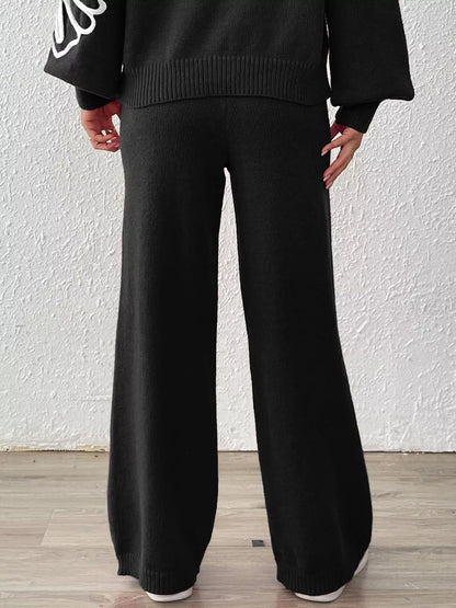 Ribbed sweater pants, view 4
