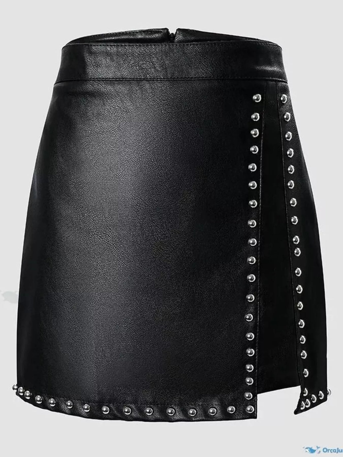 High-waisted mini skirt, view 3