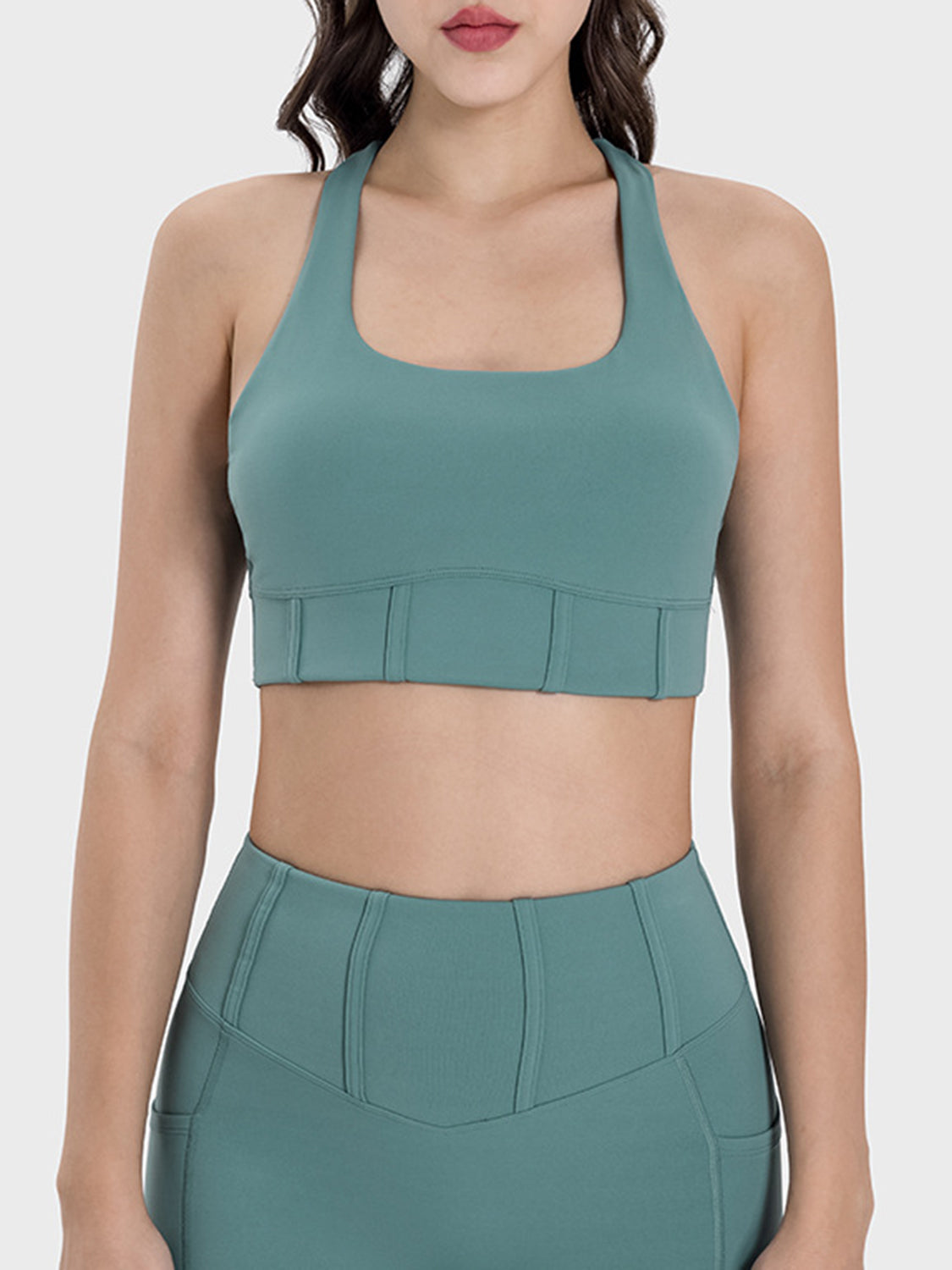 Square Neck Wide Strap Active Tank - MONLANE