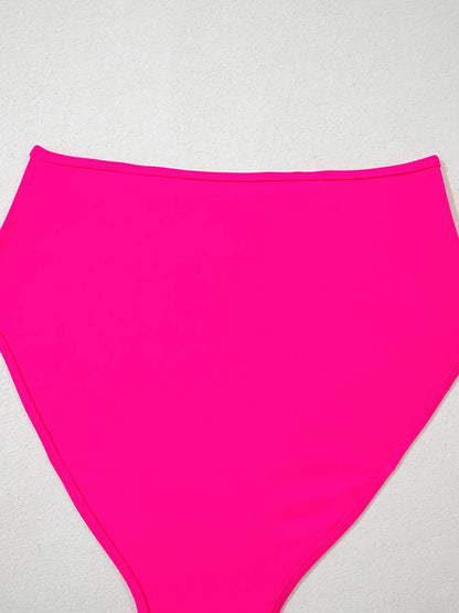 Ruched Tummy Control Tankini 2pcs Swimsuit