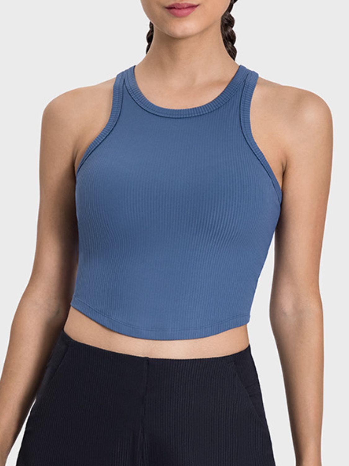 Round Neck Racerback Active Tank - MONLANE