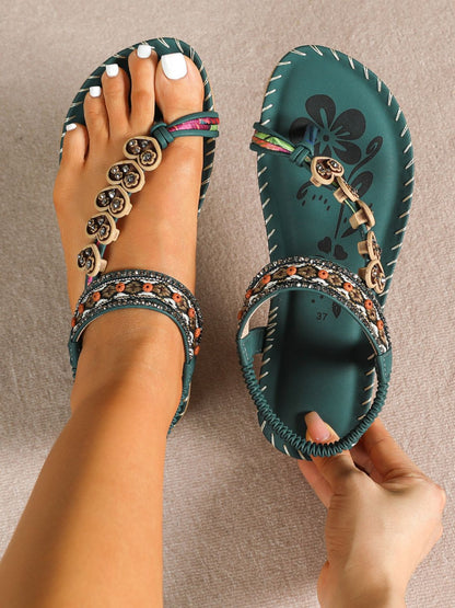 Toe Loop Flats Sandals