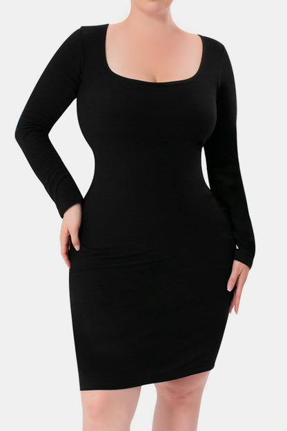 Full Size Built-In Shapewear Dress - MONLANE