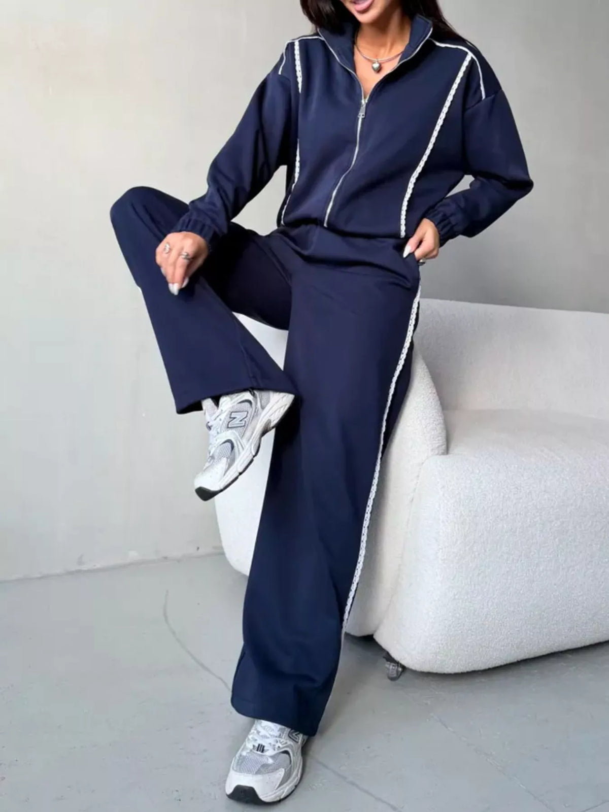 Zip-up jacket and pants set, view 11