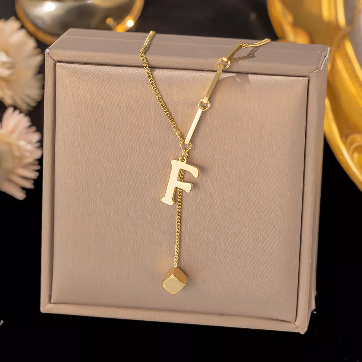 Initial letter pendant necklace, view 8