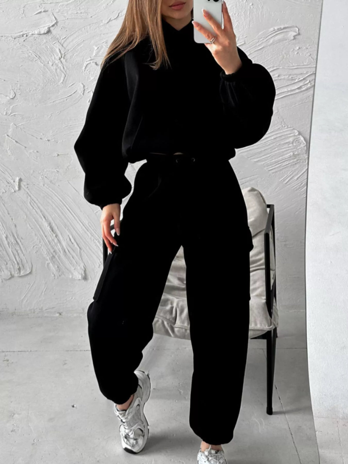 Kangaroo Pocket Hoodie and Joggers Set
