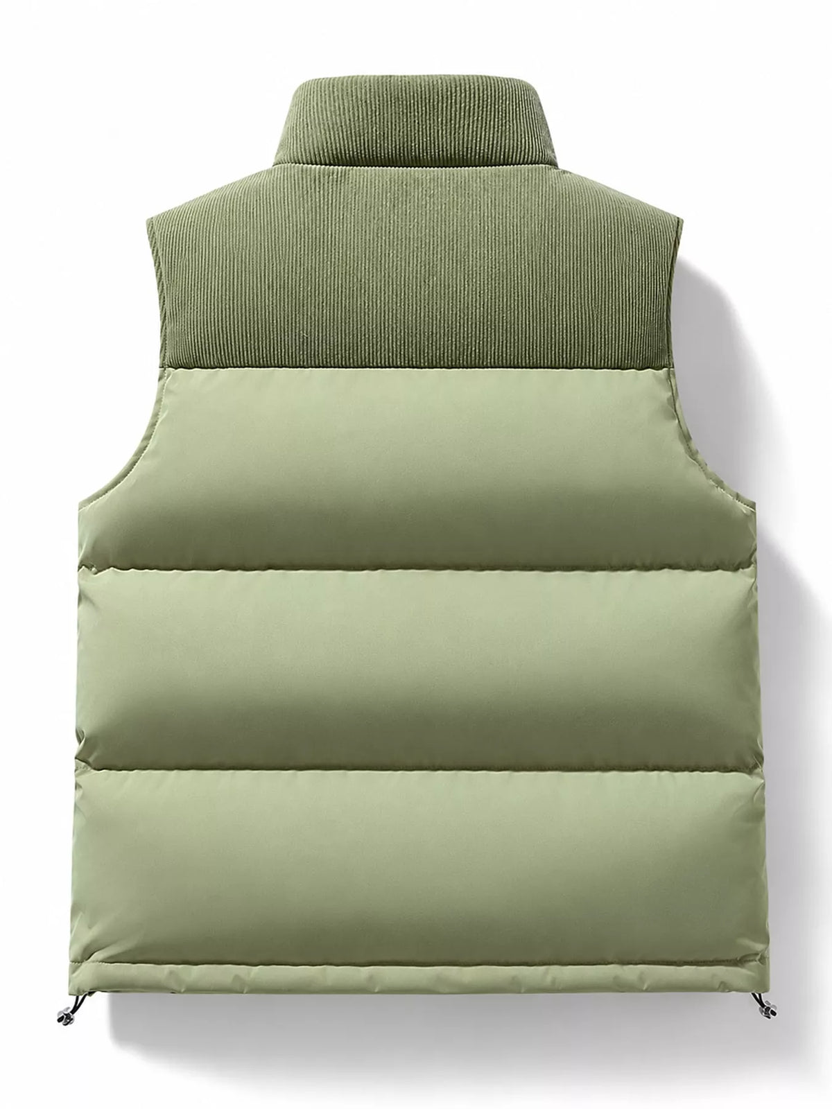 Men's corduroy patchwork puffer vest, view 18
