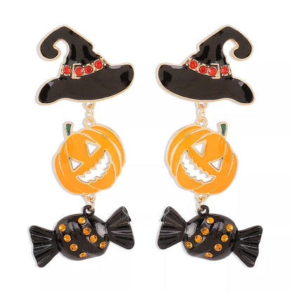 Halloween 18K Gold-Plated Pumpkin Earrings
