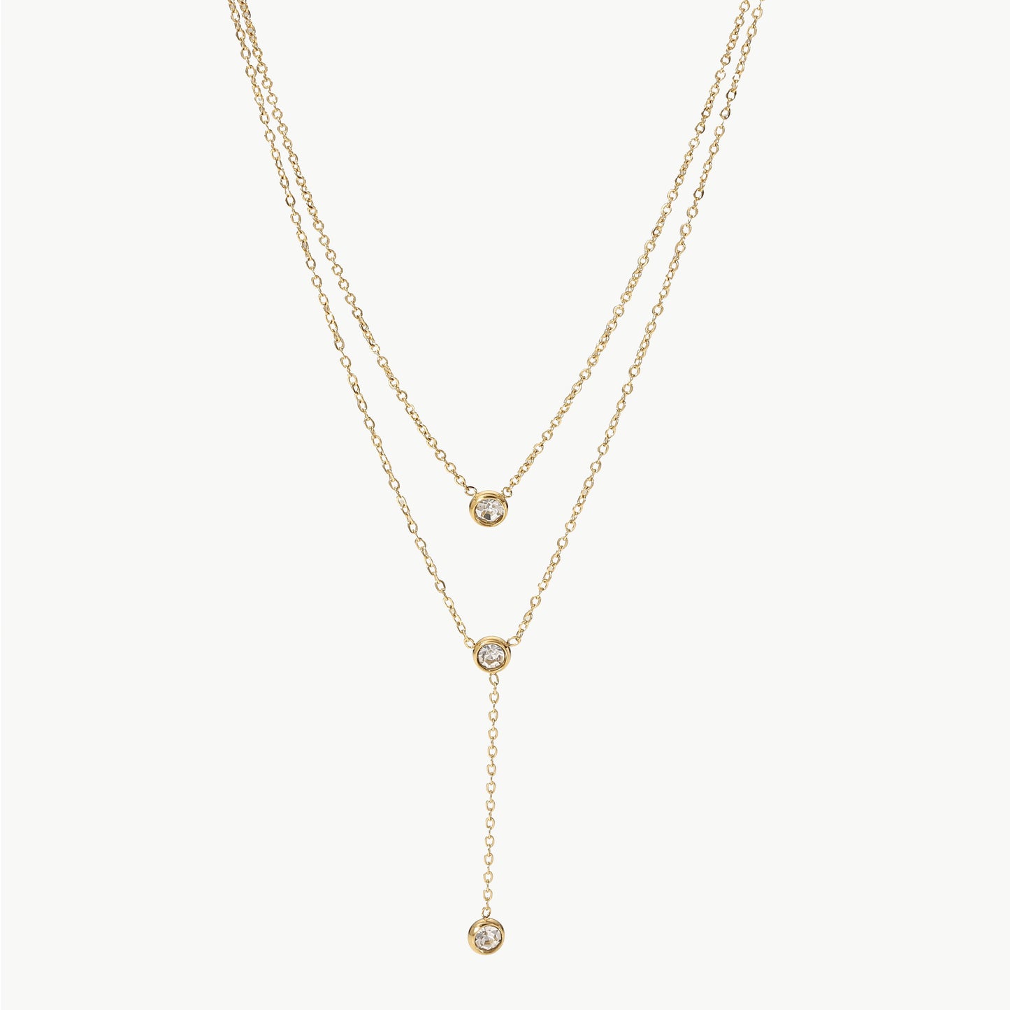 Zircon Double-Layered Necklace