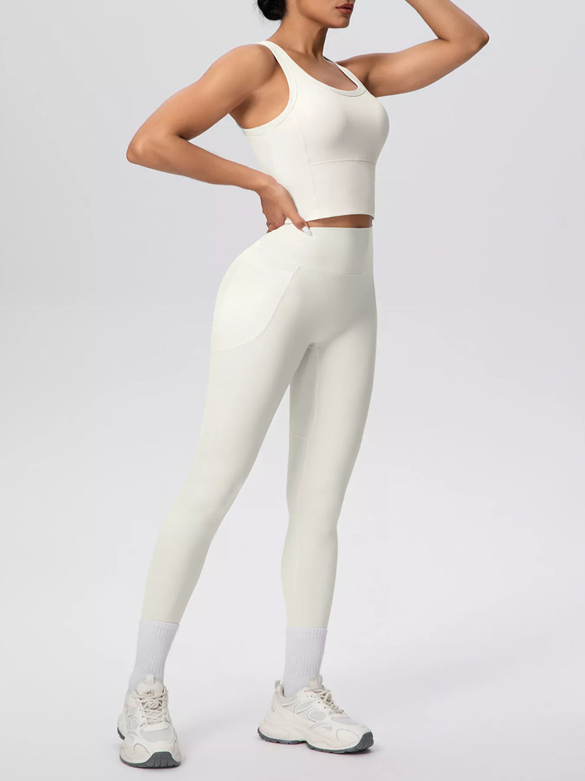 Scoop Neck Tank & High-Waisted Leggings Set