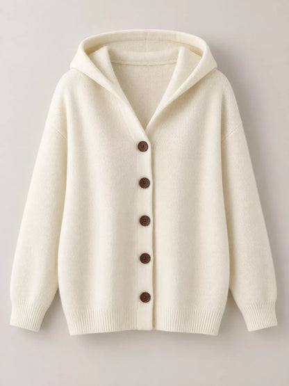 Hooded knit cardigan, view 22