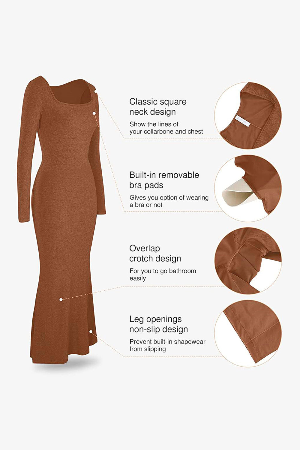 Built-In Shapewear Maxi Dress