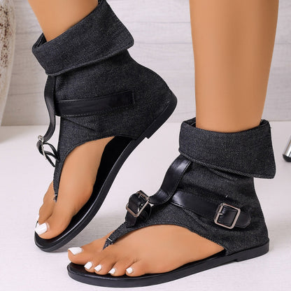 Toe post buckle sandals, view 8