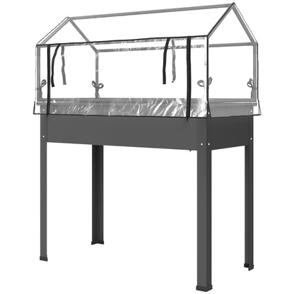 Garden Bed with Mini Greenhouse
