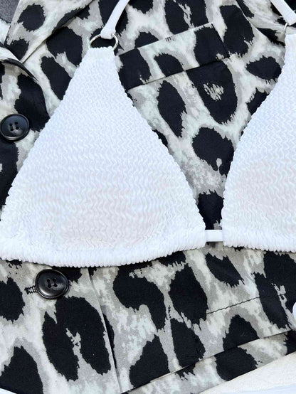 Textured halter bikini, view 7