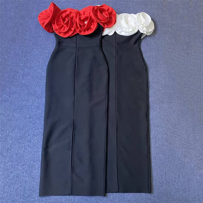 Three dimensional wrapped bandage dress