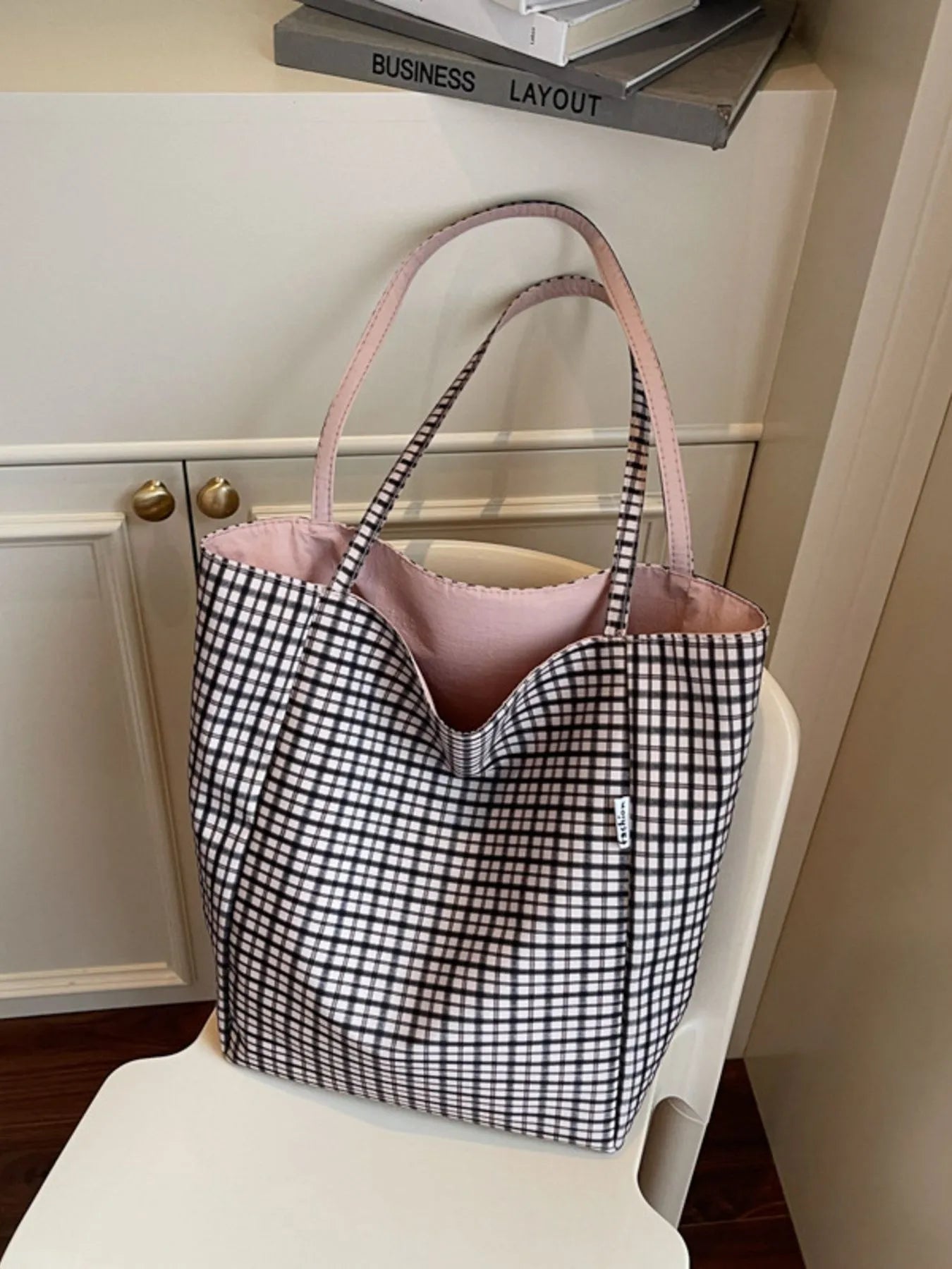 Plaid Pattern Tote Bag
